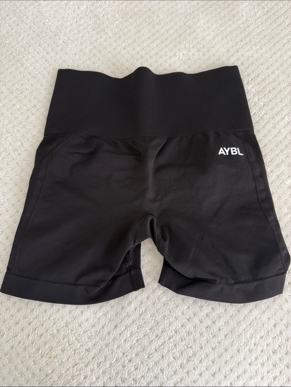 AYBL Black High-Rise Empower Bike Shorts